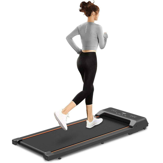 Class A portable treadmill for Truck with compact design and user running on it